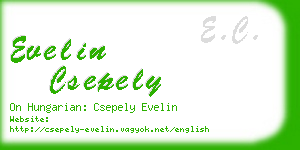 evelin csepely business card